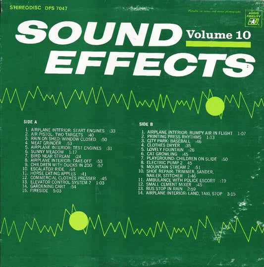 No Artist : Sound Effects Volume 10 (LP, Album)