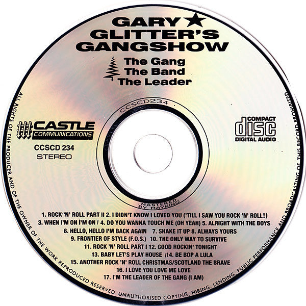 Gary Glitter : Gary Glitter's Gangshow: The Gang, The Band, The Leader (CD, Album)