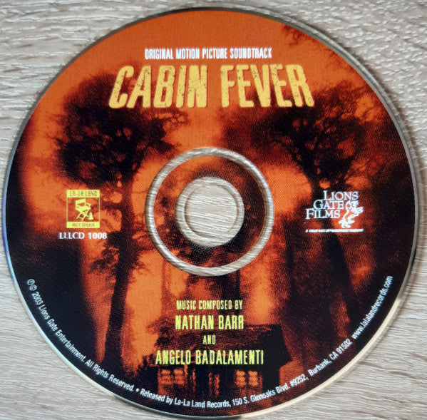 Nathan Barr And Angelo Badalamenti : Cabin Fever (Original Motion Picture Soundtrack) (CD, Album)