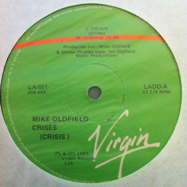 Mike Oldfield : Crises = Crisis (LP, Album)
