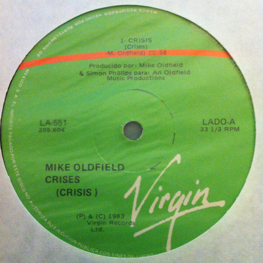 Mike Oldfield : Crises = Crisis (LP, Album)