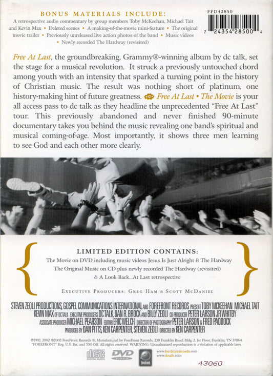DC Talk : Free At Last • The Music And The Movie (CD, Album, RE + DVD-V, Ltd)