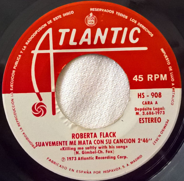 Roberta Flack : Suavemente Me Mata Con Su Canción (7", Single)
