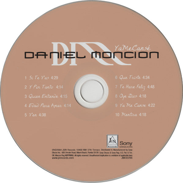Daniel Moncion : Ya Me Cansé (CD, Album, Dig)