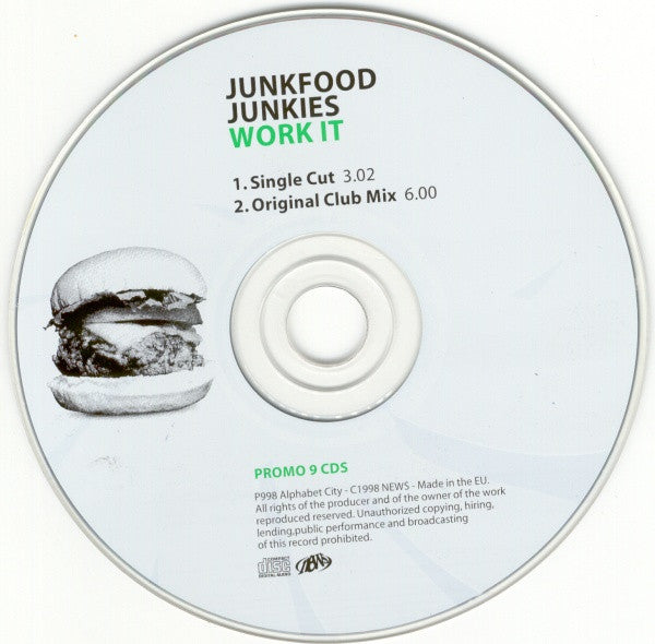 Junkfood Junkies : Work It (CD, Single)