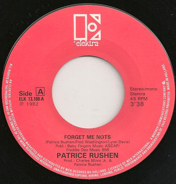 Patrice Rushen : Forget Me Nots (7", Single)