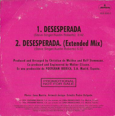 Marta Sánchez : Desesperada (CD, Single, Promo)