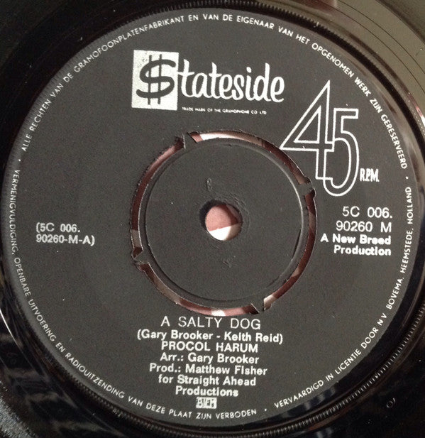 Procol Harum : A Salty Dog (7", Single)