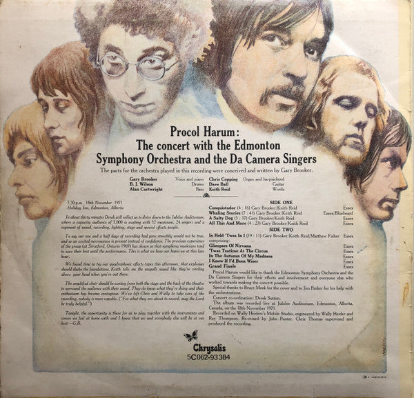 Procol Harum In Concert With The Edmonton Symphony Orchestra : Live (LP, Album)
