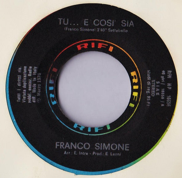 Franco Simone : Tu... E Così Sia  (7")