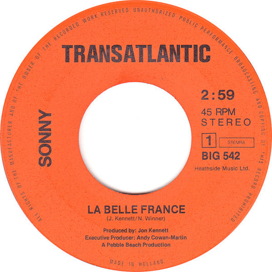 Sonny Worthing : La Belle France / Round And Round (7", Single)