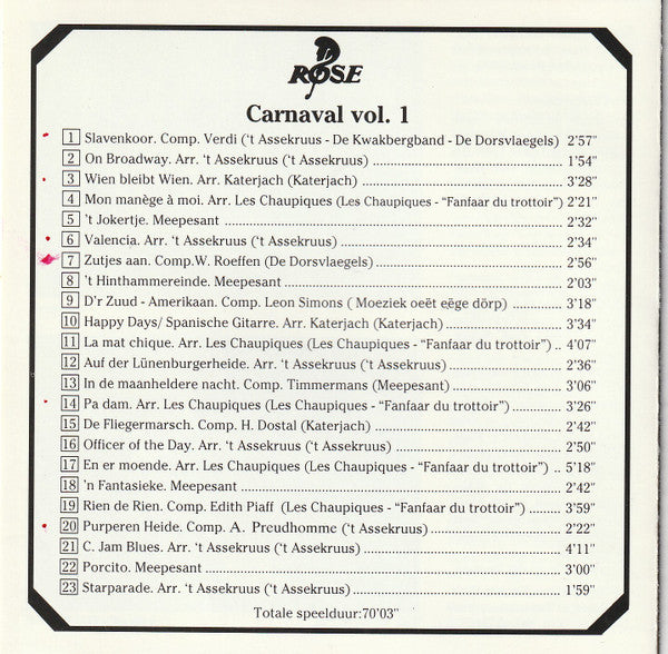 Various : Carnaval vol. 1 (CD, Comp)