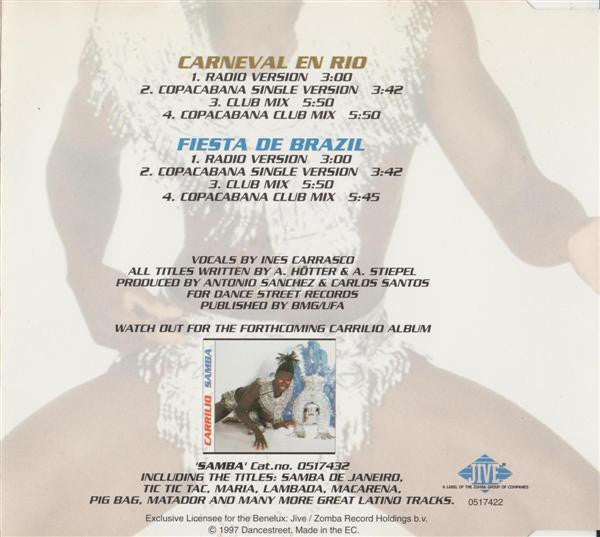 Carrilio : Carneval En Rio / Fiesta De Brazil (CD, Maxi)