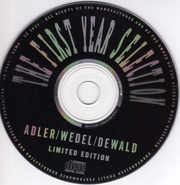 Thorsten Adler / Thomas Wedel / Jörg Dewald : The First Year Selection (CD, Comp, Ltd, Car)