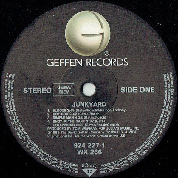 Junkyard (3) : Junkyard (LP, Album)
