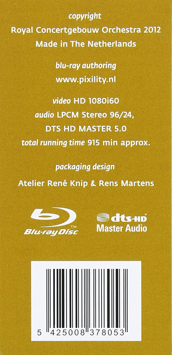 Daniel Harding, Mariss Jansons, Lorin Maazel, Bernard Haitink, Pierre Boulez, Ivan Fischer, Daniele Gatti, Eliahu Inbal, Fabio Luisi : Mahler: Symphonies Nos 1-10 & Das Lied von Der Erde, Royal Concertgebouw Orchestra (11xBlu-ray, Comp, Multichannel, DTS)
