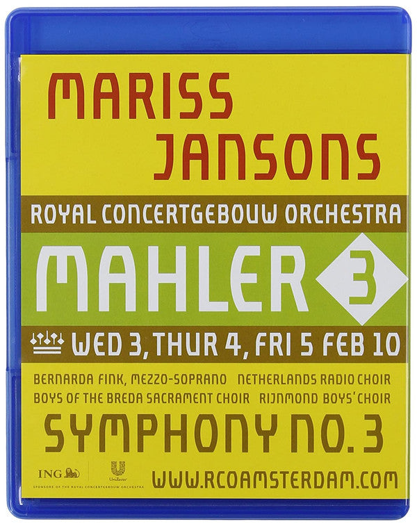 Daniel Harding, Mariss Jansons, Lorin Maazel, Bernard Haitink, Pierre Boulez, Ivan Fischer, Daniele Gatti, Eliahu Inbal, Fabio Luisi : Mahler: Symphonies Nos 1-10 & Das Lied von Der Erde, Royal Concertgebouw Orchestra (11xBlu-ray, Comp, Multichannel, DTS)