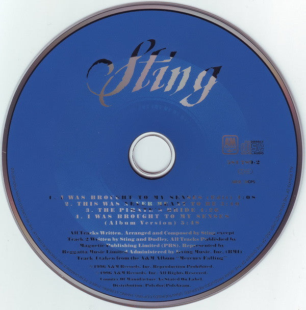 Sting : I Was Brought To My Senses (CD, Maxi)