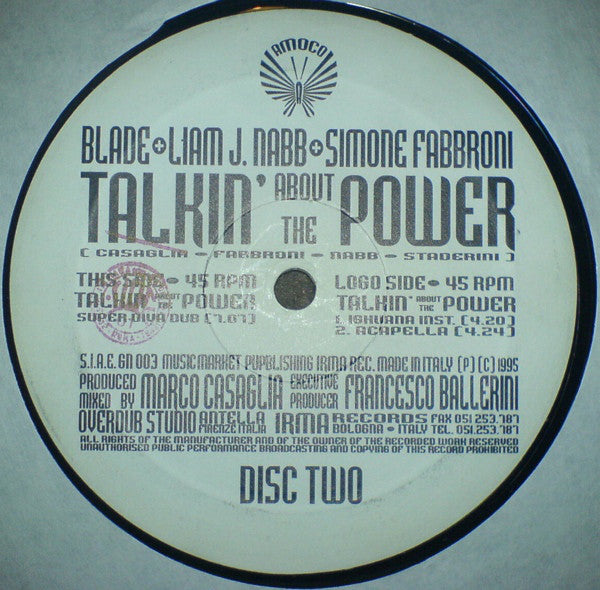 Blade (4) + Liam J. Nabb + Simone Fabbroni : Talkin' About The Power (2x12", Single)