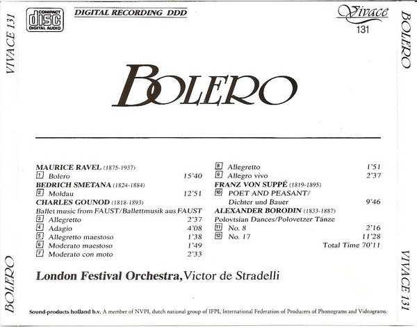 London Festival Orchestra (2), Victor De Stradelli : Bolero (CD, Album)