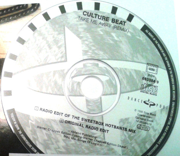 Culture Beat : Take Me Away (CD, Single, Car)