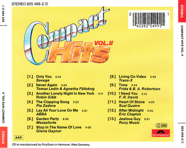 Various : Compact Hits Vol. II (CD, Comp)