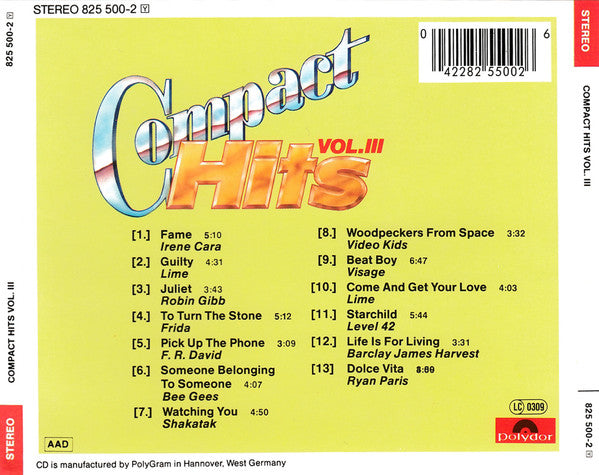 Various : Compact Hits Vol. III (CD, Comp)