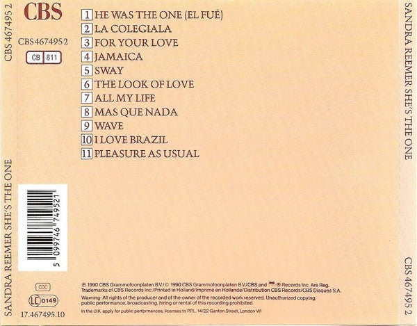 Sandra Reemer : She's The One (CD, Album)