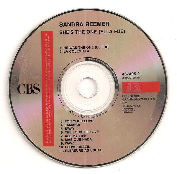Sandra Reemer : She's The One (CD, Album)