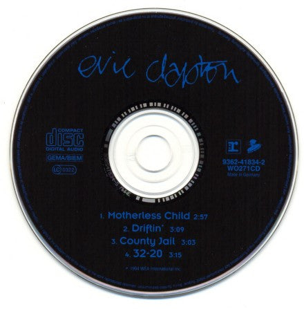 Eric Clapton : Motherless Child (CD, Single, Bla)