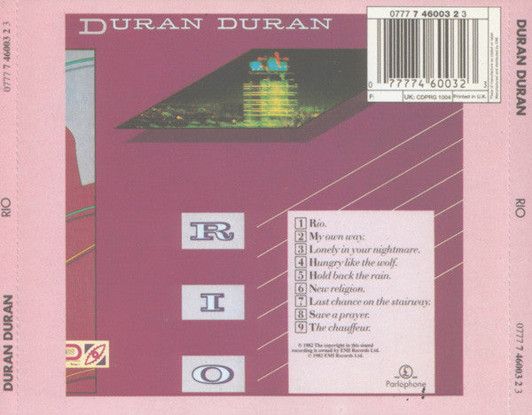 Duran Duran : Rio (CD, Album, RE)