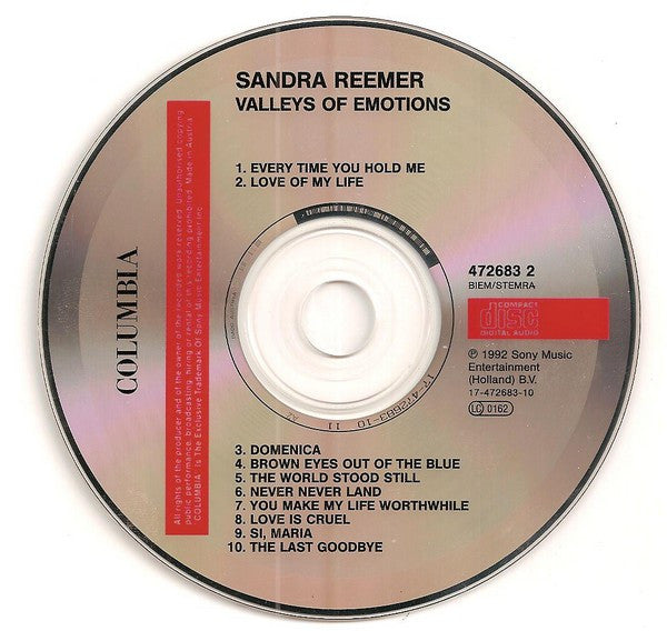 Sandra Reemer : Valleys Of Emotions (CD, Album)
