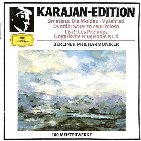 Bedřich Smetana : Antonín Dvořák : Franz Liszt : Herbert von Karajan, Berliner Philharmoniker : Die Moldau · Vyšehrad / Scherzo Capriccioso / Les Préludes · Ungarische Rhapsodie Nr. 4 (CD, Comp, RM)
