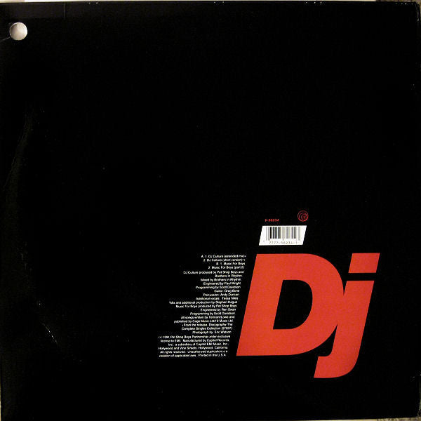 Pet Shop Boys : DJ Culture / Music For Boys (12", Ltd)
