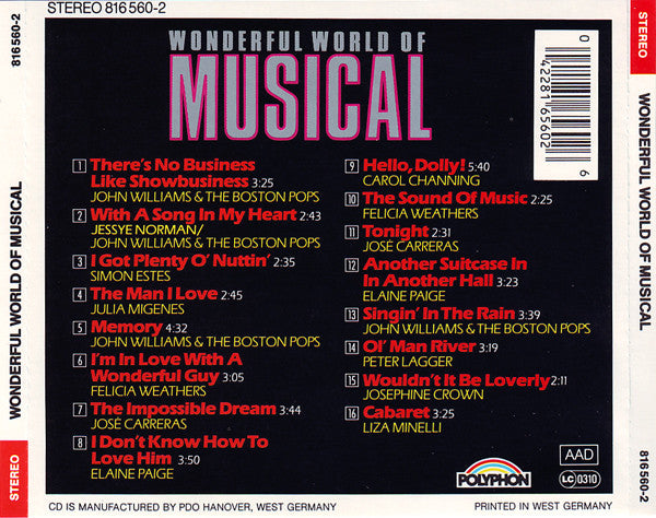 Various : Wonderful World Of Musical (CD, Comp)