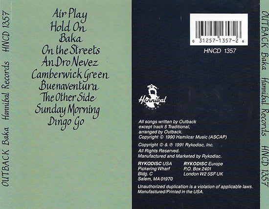 Outback (3) : Baka (CD, Album)