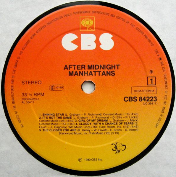Manhattans : After Midnight (LP, Album)