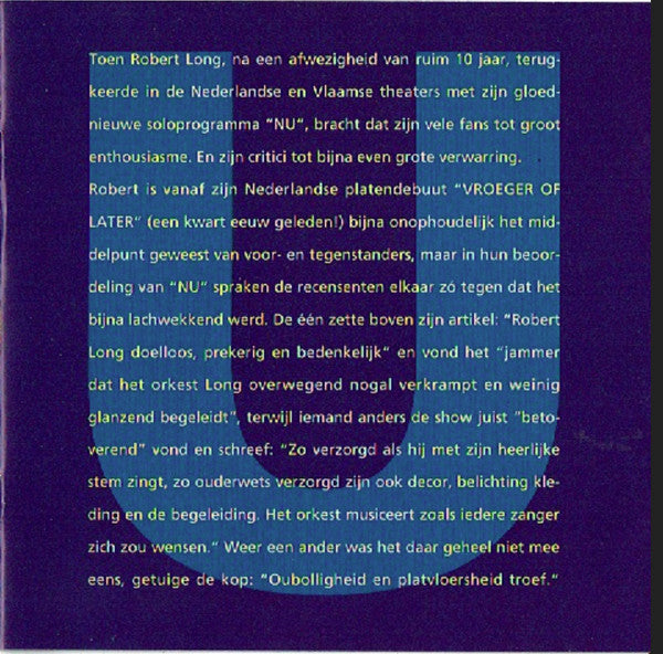 Robert Long : Nu (CD, Album)