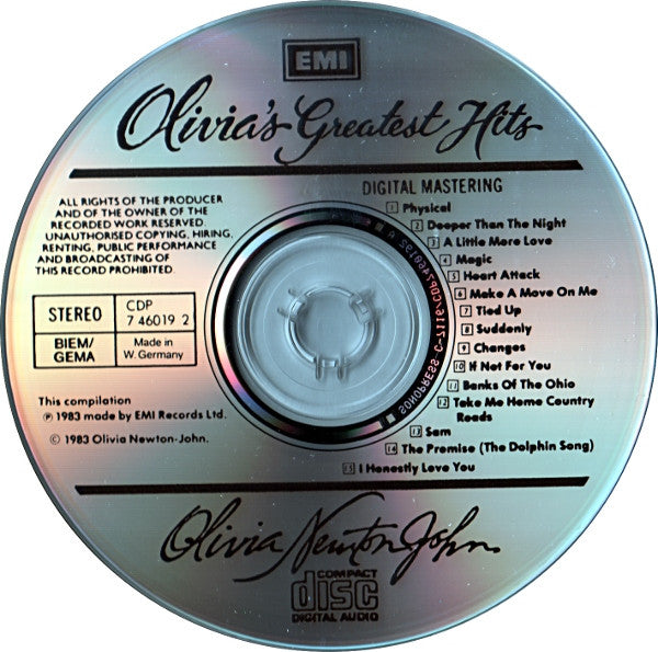 Olivia Newton-John : Olivia's Greatest Hits (CD, Comp, RE)