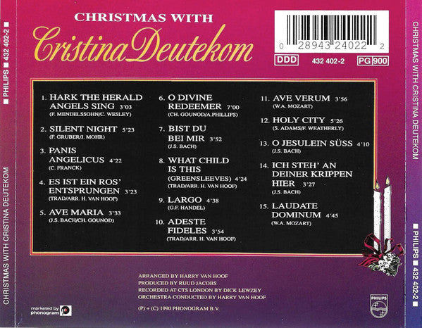 Cristina Deutekom : Christmas With Cristina Deutekom (CD, Album)