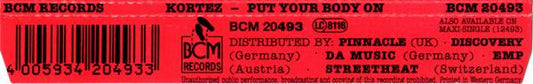 Kortez : Put Your Body On (CD, Maxi)