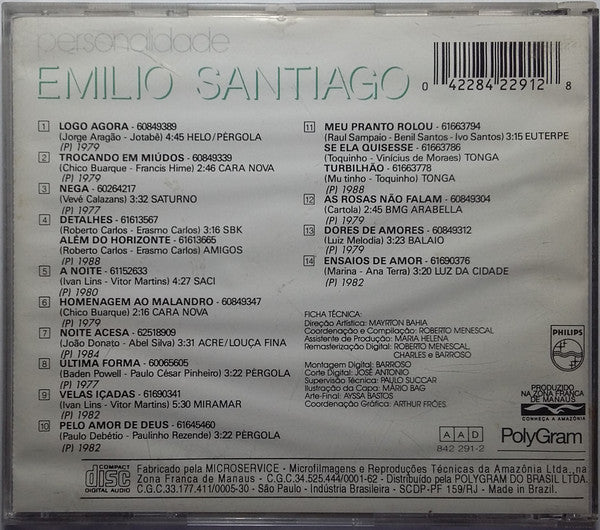 Emilio Santiago : Personalidade (CD, Comp, RE, RM)