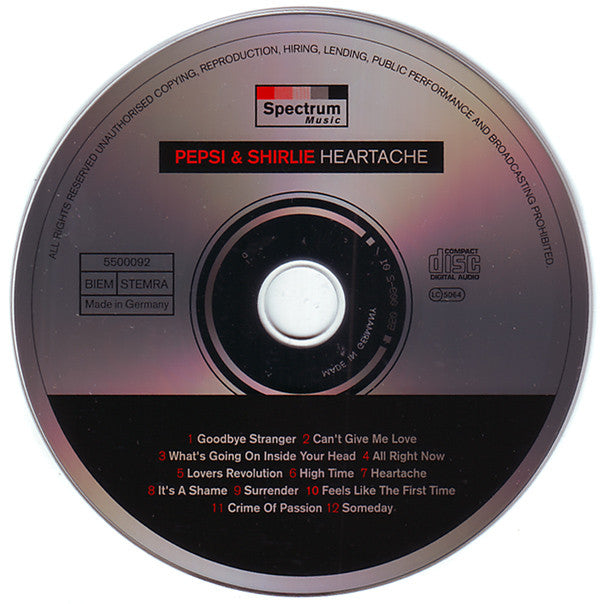Pepsi & Shirlie : Heartache (CD, Comp)