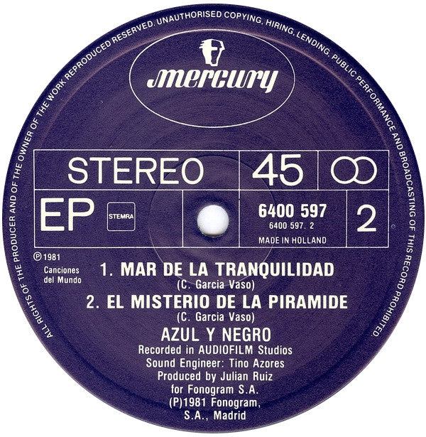 Azul Y Negro : Me Estoy Volviendo Loco (12", EP)