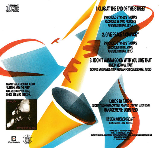 Elton John : Club At The End Of The Street (CD, Single)