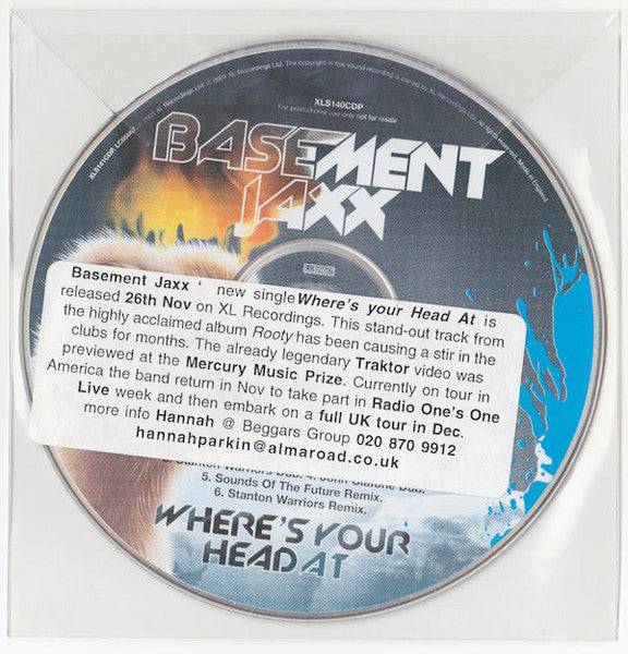 Basement Jaxx : Where's Your Head At? (CD, Maxi, Promo)