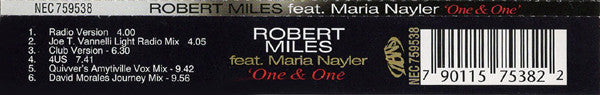 Robert Miles Feat. Maria Nayler : One & One (CD, Maxi)