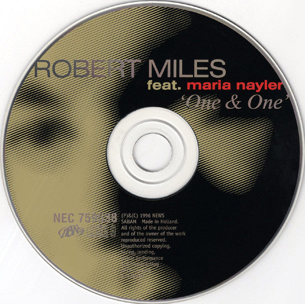 Robert Miles Feat. Maria Nayler : One & One (CD, Maxi)