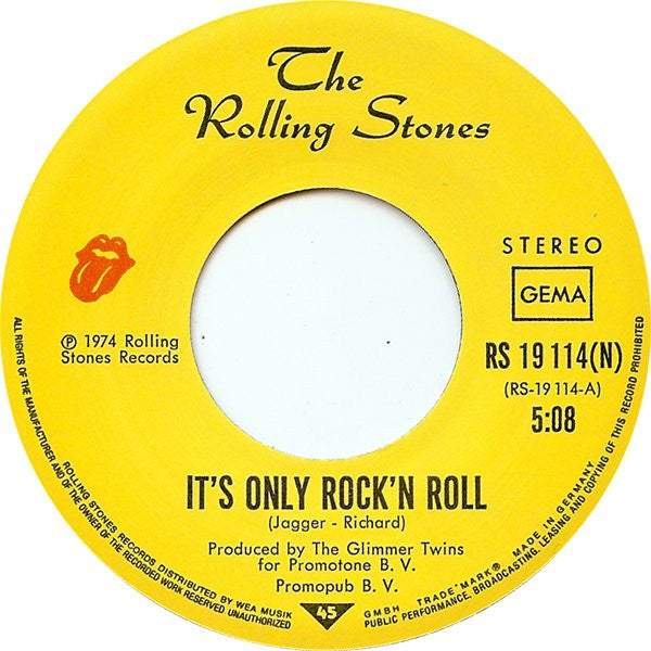 The Rolling Stones : It's Only Rock'n'Roll (7", Single)