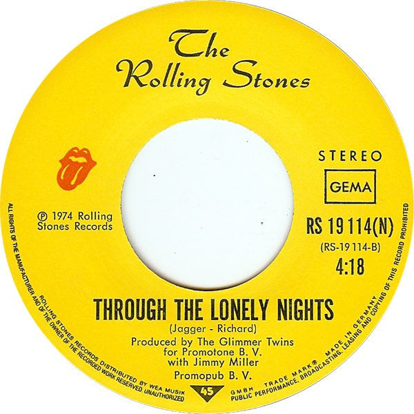 The Rolling Stones : It's Only Rock'n'Roll (7", Single)